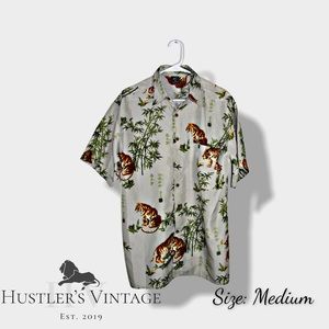 Claudio Nucci Tiger Button Short Sleeve Shirt